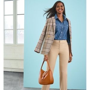 TALBOTS SOFT PEBBLED LEATHER HOBO SHOULDER BAG PURSE